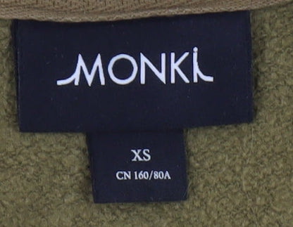 Monki Women's XS Green Pullover Sweatshirt