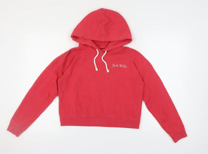 Womens UK Size 8 Jack Wills Red Pullover Hoodie