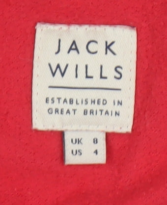 Womens UK Size 8 Jack Wills Red Pullover Hoodie