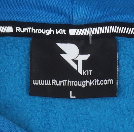 RunThrough Kit Blue Hoodie Unisex Large Pullover