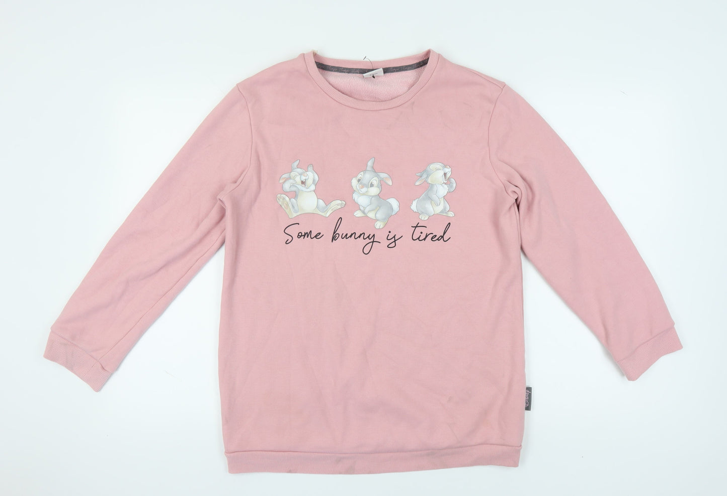 Womens UK Size S Disney Pink Pullover Sweatshirt