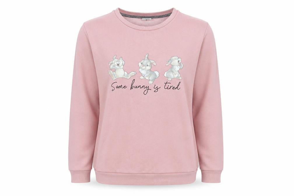 Womens UK Size S Disney Pink Pullover Sweatshirt