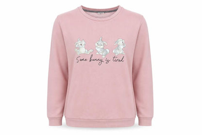 Womens UK Size S Disney Pink Pullover Sweatshirt