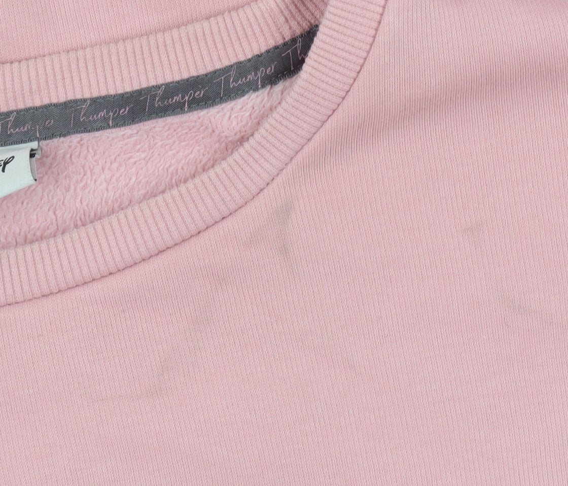 Womens UK Size S Disney Pink Pullover Sweatshirt