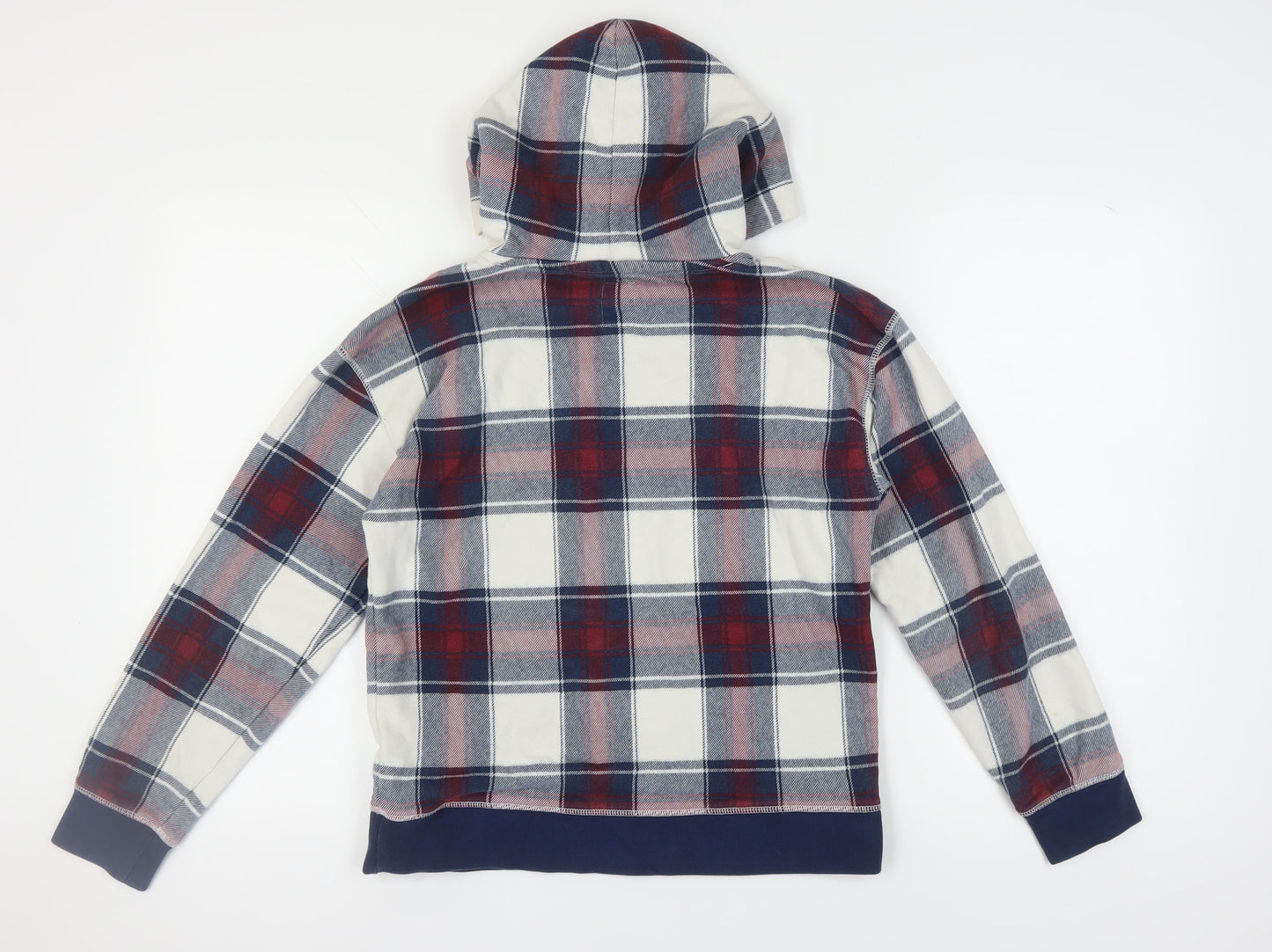 GAP Unisex Kids Multicoloured Plaid Pullover XXL Hoodie