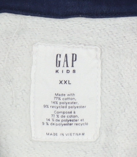 GAP Unisex Kids Multicoloured Plaid Pullover XXL Hoodie