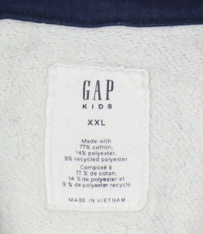 GAP Unisex Kids Multicoloured Plaid Pullover XXL Hoodie