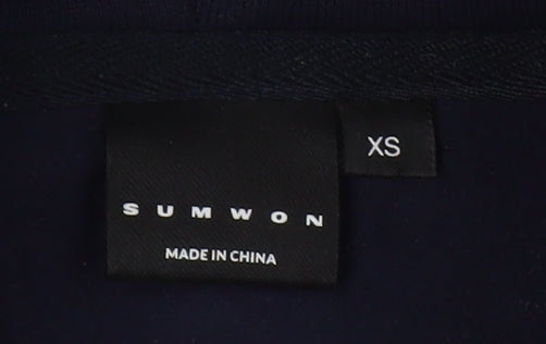 SUMWON Unisex Blue XS Pullover Hoodie