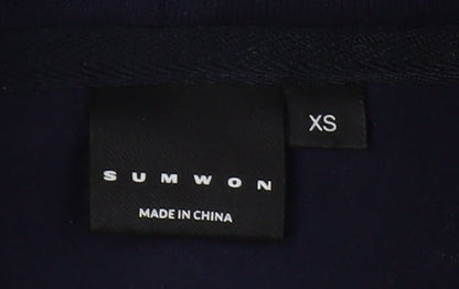 SUMWON Unisex Blue XS Pullover Hoodie