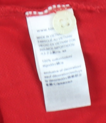 Tommy Hilfiger Men's Red Polo Shirt, Medium, Classic Fit