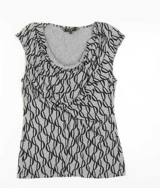 Womens UK Size 14 Principles by Ben de Lisi Grey Basic T-Shirt