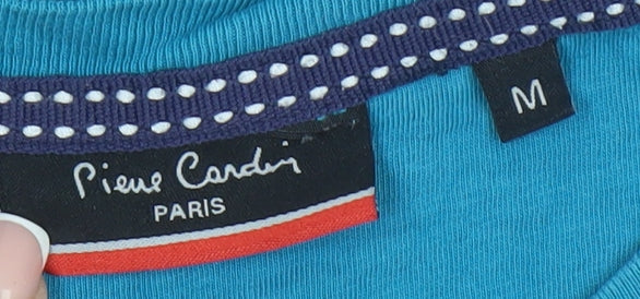 Pierre Cardin Men's Blue Crew Neck T-Shirt, Size M