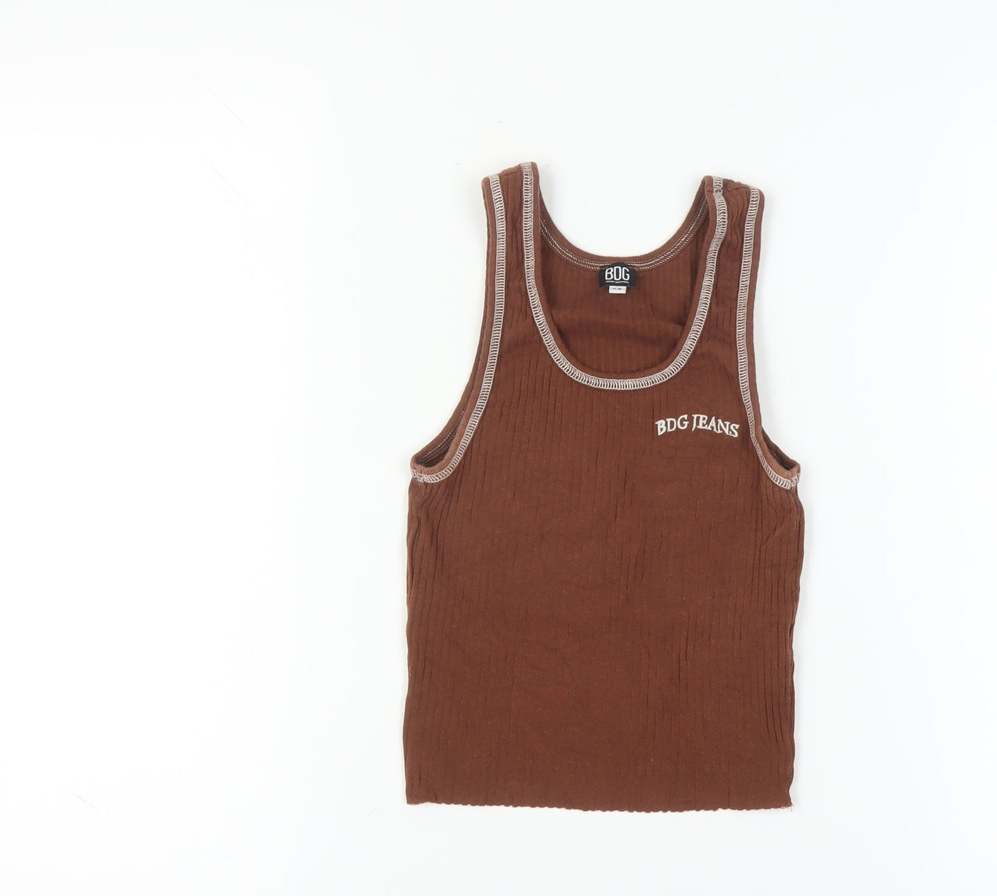 BDG Women's Brown Scoop Neck Tank Top XS