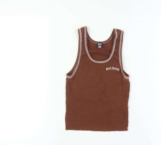 BDG Women's Brown Scoop Neck Tank Top XS