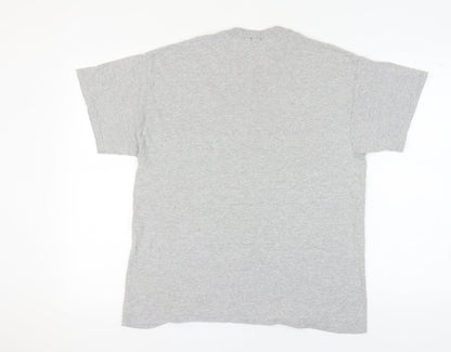 River Island Men's Grey Graphic Print T-Shirt L