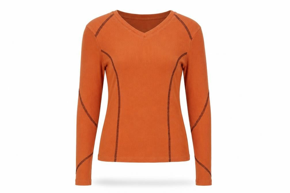 Womens UK Size S NA-KD Orange Basic T-Shirt
