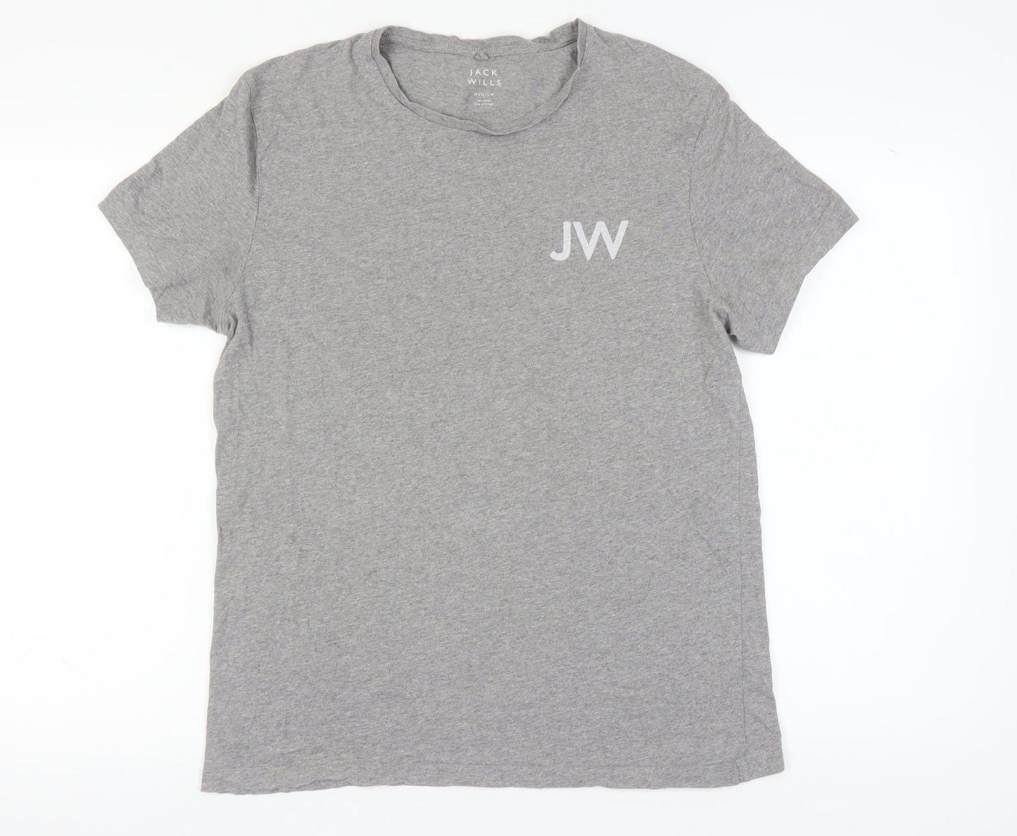 Jack Wills Men's Grey Crew Neck T-Shirt Size M