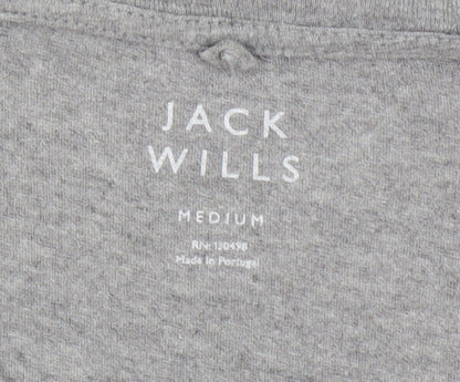 Jack Wills Men's Grey Crew Neck T-Shirt Size M