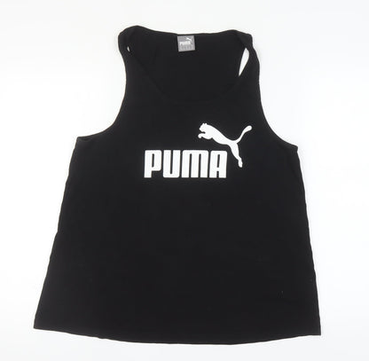 Puma Unisex Black Tank Top Size 18 Activewear