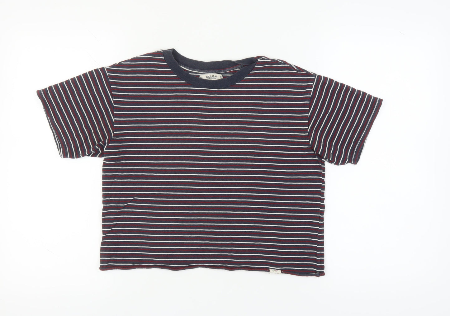 Unisex Adults UK Size M Pull&Bear Multicoloured Basic T-Shirt