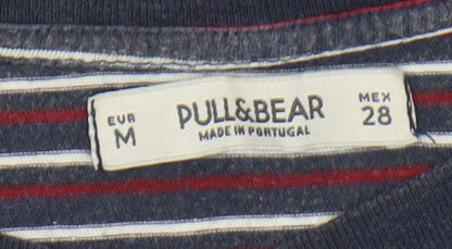 Unisex Adults UK Size M Pull&Bear Multicoloured Basic T-Shirt