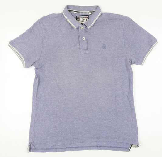 FatFace Men's Blue Short Sleeve Polo Shirt L