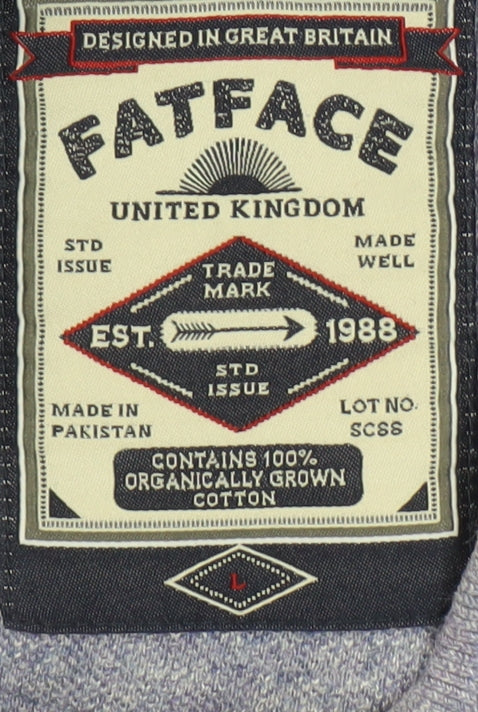 FatFace Men's Blue Short Sleeve Polo Shirt L