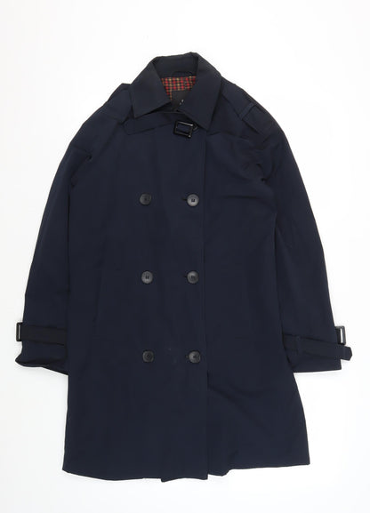 Mens UK Size XS Zara Blue Trench Coat