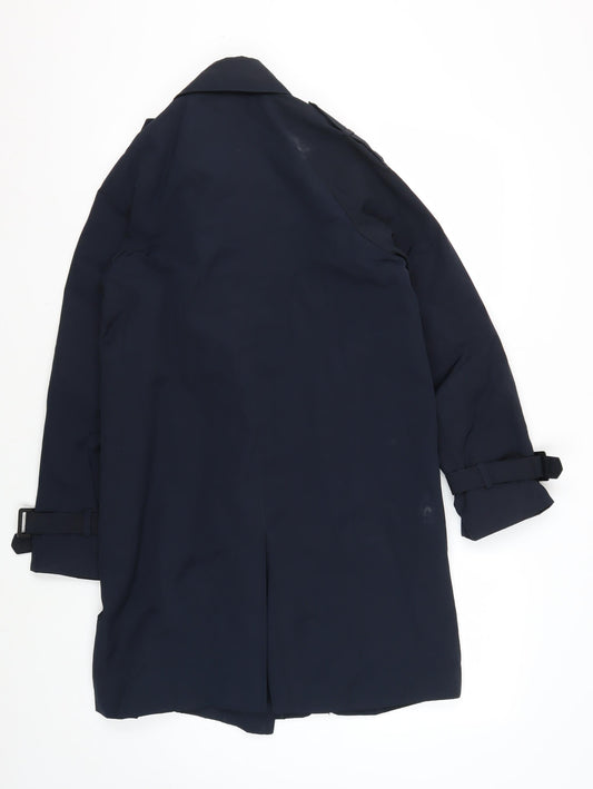 Mens UK Size XS Zara Blue Trench Coat