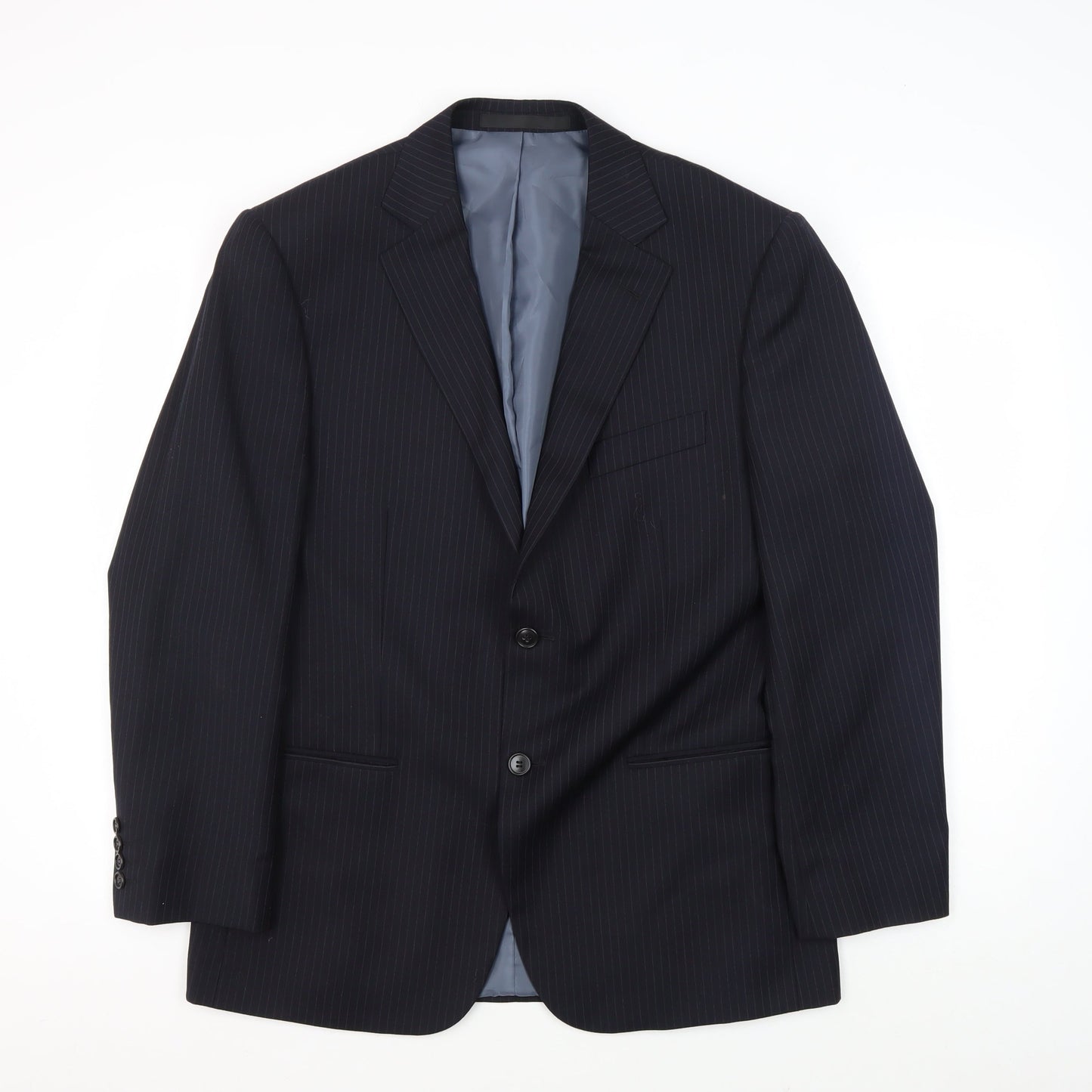 Mens UK Size 40 Marks and Spencer Regular Blue Suit Jacket