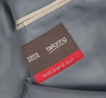 Mens UK Size 40 Marks and Spencer Regular Blue Suit Jacket