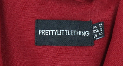 Womens UK Size 12 PRETTYLITTLETHING Regular Red Blazer