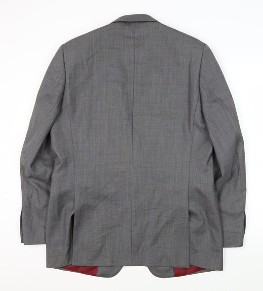 Mens UK Size 42 Jaeger Regular Grey Suit Jacket