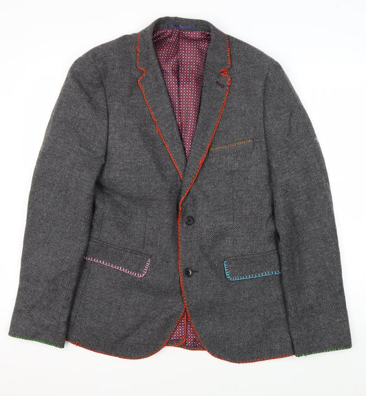Mens UK Size M Burton Regular Grey Suit Jacket