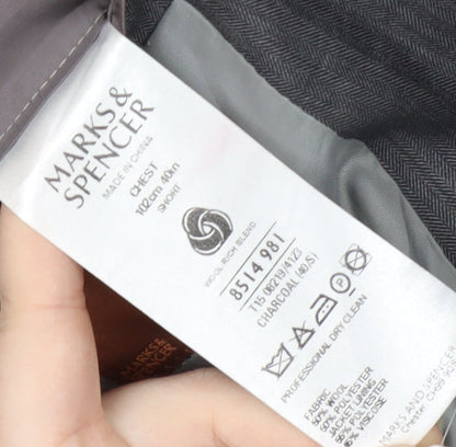 Mens UK Size 40 Marks and Spencer Regular Grey Suit Jacket