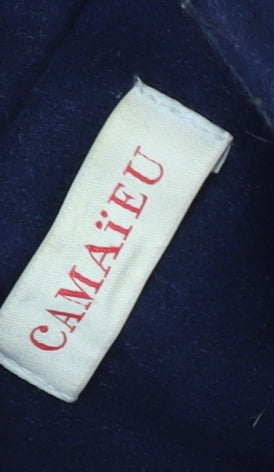 Camaieu Women's Blue Wool Pea Coat Size 8
