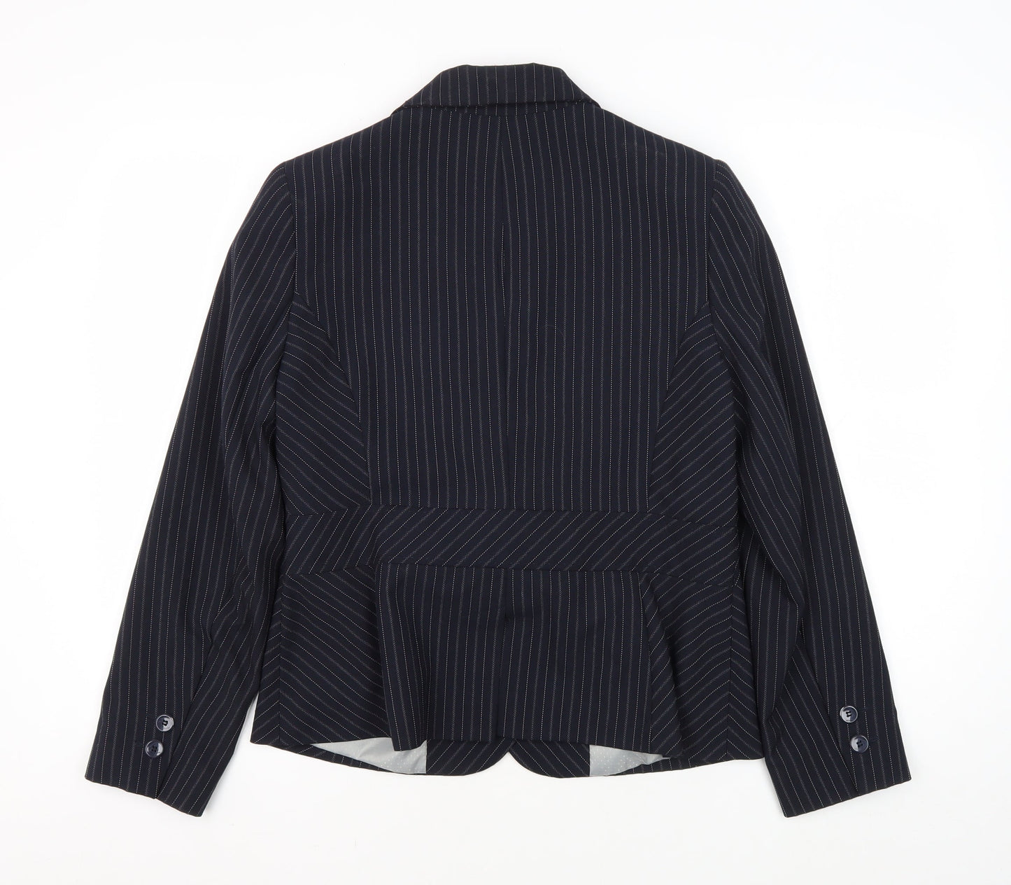 South Women's Black Pinstripe Blazer UK 14 Business