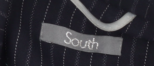 South Women's Black Pinstripe Blazer UK 14 Business