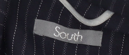 South Women's Black Pinstripe Blazer UK 14 Business