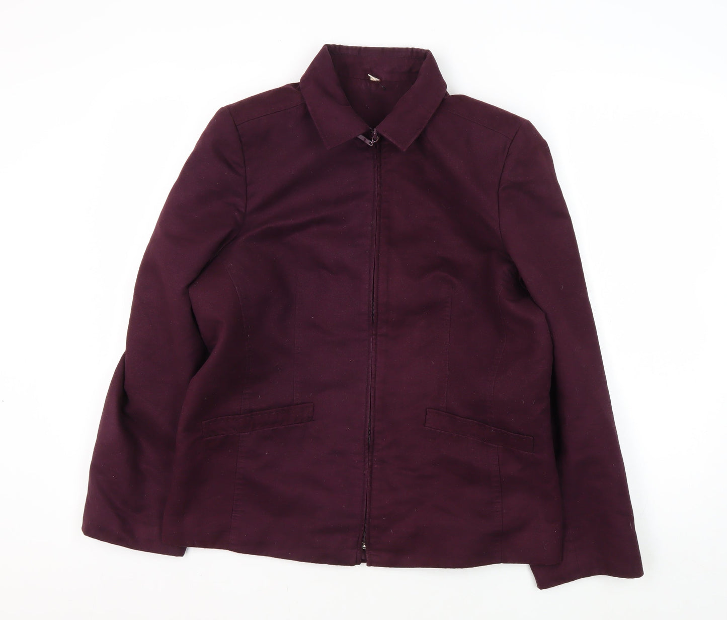 Womens UK Size 14 No Data Purple Basic Jacket