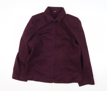 Womens UK Size 14 No Data Purple Basic Jacket
