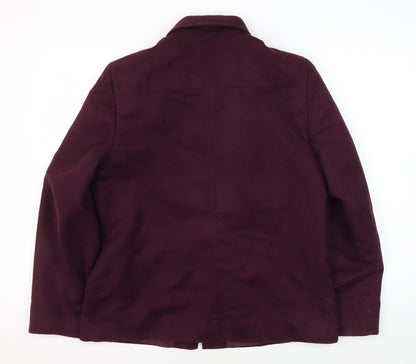 Womens UK Size 14 No Data Purple Basic Jacket