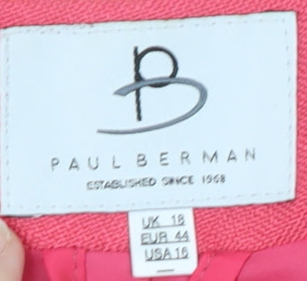 Paul Berman Women's Pink Blazer, Size 18, Regular Fit