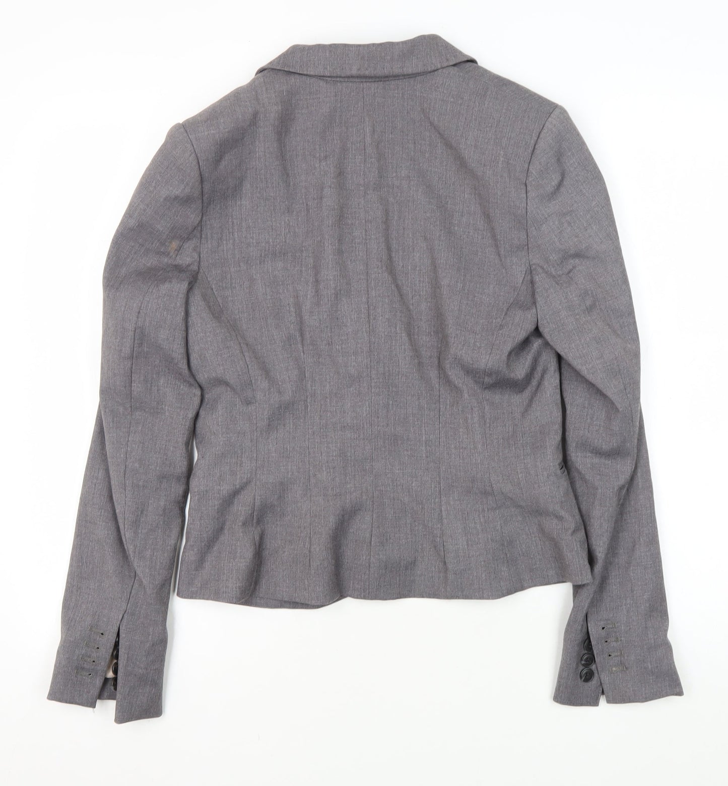 H&M Women's Grey Blazer, Size 10, Elegant Business Wear