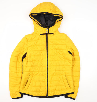 Womens UK Size 12 New Look Yellow Puffer Jacket