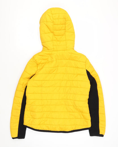 Womens UK Size 12 New Look Yellow Puffer Jacket
