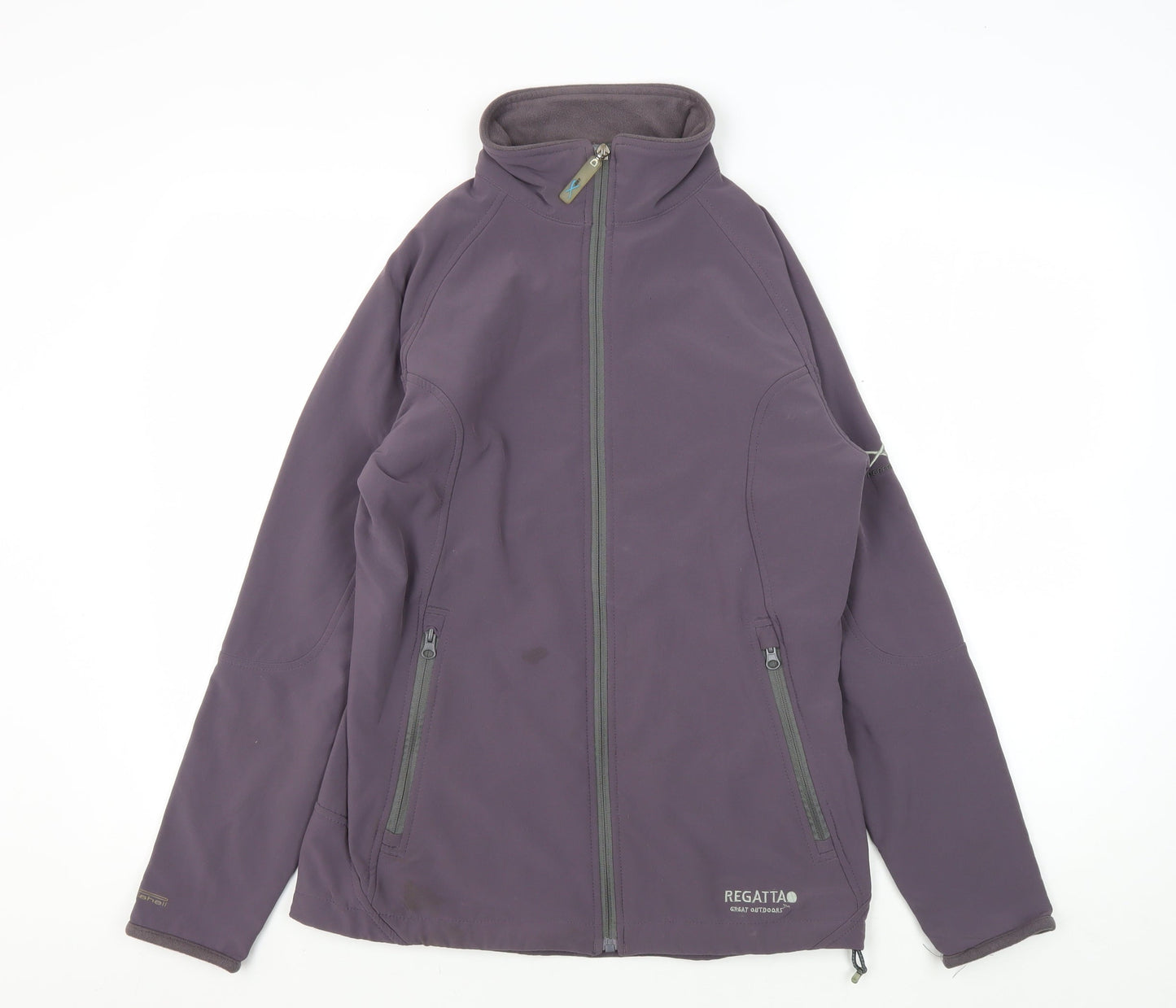 Regatta Women's Purple Basic Jacket Size 10, Full Zip, Softshell