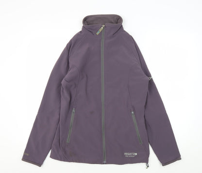 Regatta Women's Purple Basic Jacket Size 10, Full Zip, Softshell