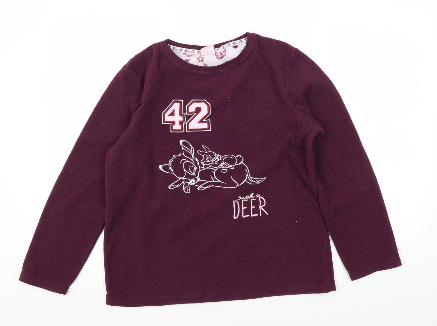 Disney Bambi Girls Purple Pyjama Top 12-13 Years, Fleece