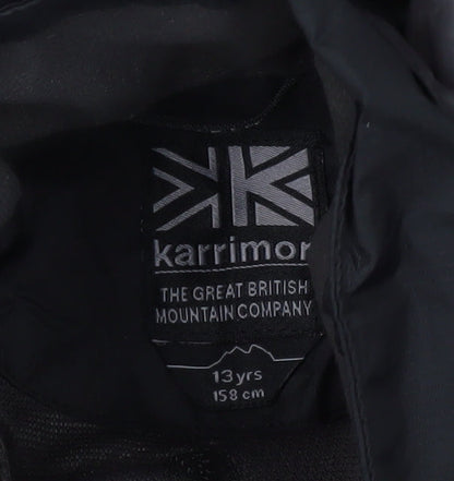 Karrimor Boys Black Waterproof Rain Coat Jacket 13 Years